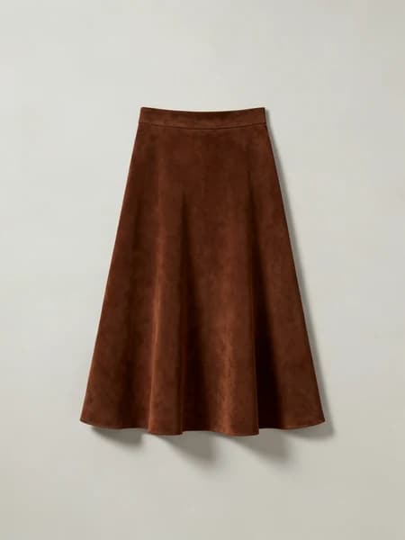 Suede Midi Skirt